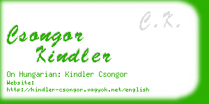 csongor kindler business card